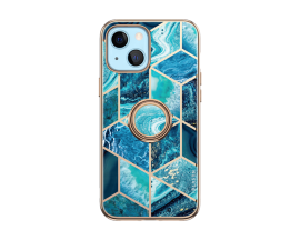 Husa Spate Supcase Comso Compatibila Cu iPhone 13, Cu Inel Pe Spate, Ocean Blue