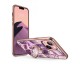 Husa Spate Supcase Comso Compatibila Cu iPhone 13, Cu Inel Pe Spate, Marble Mov