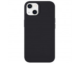 Husa Spate Upzz Beline Compatibila Cu iPhone 13, Silicon Soft, Protectie la Camera, Microfibra Interior, Negru