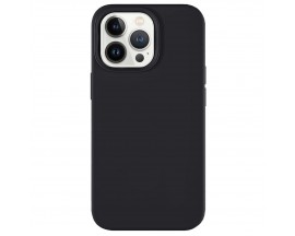 Husa Spate Upzz Beline Compatibila Cu iPhone 13 Pro Silicon Soft, Protectie la Camera, Microfibra Interior, Negru