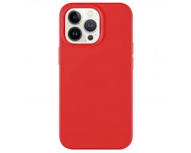 Husa Spate Upzz Beline Compatibila Cu iPhone 13 Pro Silicon Soft, Protectie la Camera, Microfibra Interior, Rosu