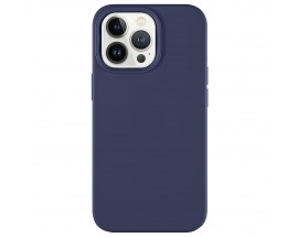 Husa Spate Upzz Beline Compatibila Cu iPhone 13 Pro Silicon Soft, Protectie la Camera, Microfibra Interior, Albastru