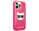 Husa Spate Karl Lagerfeld Compatibila Cu iPhone 13 Pro, Colectia Glitter Choupette Fluo, Roz - 027834