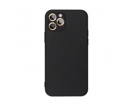 Husa Spate Forcell Silicon Lite Pentru iPhone 13 Pro, Alcantara La Interior, Negru