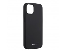 Husa Spate Mercury Silicone Compatibila Cu iPhone 13 Pro Max, Interior Alcantara , Negru