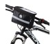 Geanta Bicicleta Cu Suport Pentru Telefon Pentru Ghidon  - Wozinsky WBB12BK, Negru