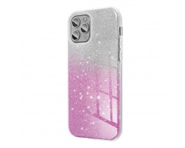 Husa Spate Upzz Shiny Compatibila Cu iPhone 13 Pro Max, Silver Roz