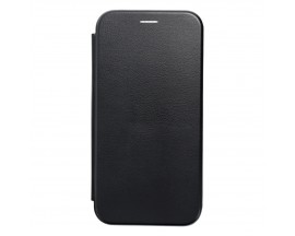 Husa Flip Carte Upzz Magnet Lux Compatibila Cu iPhone 13, Piele Ecologica, Negru