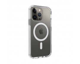 Husa Upzz MagSafe AntiShock Compatibila Cu iPhone 13 Mini, Tehnologie Air Cushion, Transparenta