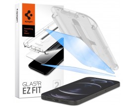 Folie Premium Ecran Sticla Securizata Spigen Glass Tr Ez Fit Pentru iPhone 13 Mini, Kit Complet De Montaj ,2 Bucati, Antiblue