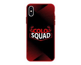 Husa AntiShock Upzz Colo Squad Compatibila Cu Iphone X - XS, Rama Rosie