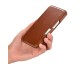 Husa Premium Tip Carte iCarer Metal Clip Vintage Folio, Pentru iPhone 13 Pro, Piele Naturala, Maro - 9450