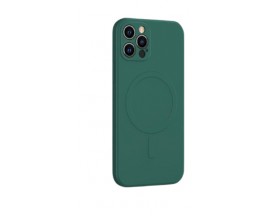 Husa Spate Upzz MagSafe Compatibila Cu iPhone 13 Pro, Microfibra La Interior, Compatibila Cu MagSafe, Verde