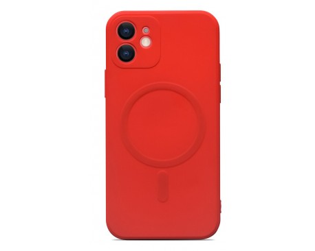 Husa Spate Upzz MagSafe Compatibila Cu iPhone 13, Microfibra La Interior, Compatibila Cu MagSafe, Rosu