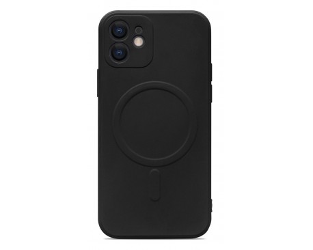Husa Spate Upzz MagSafe Compatibila Cu iPhone 13 Mini, Microfibra La Interior, Compatibila Cu MagSafe, Negru