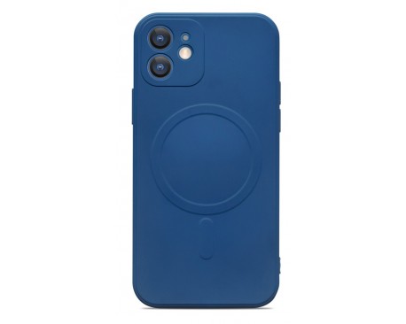 Husa Spate Upzz MagSafe Compatibila Cu iPhone 13 Mini, Microfibra La Interior, Compatibila Cu MagSafe, Albastru