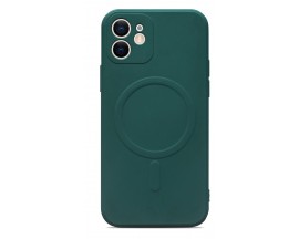 Husa Spate Upzz MagSafe Compatibila Cu iPhone 13 Mini, Microfibra La Interior, Compatibila Cu MagSafe, Verde