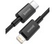 Cablu Date Incarcare Baseus Superior, USB Type C La Lightning, Lungime 1m, PD 20W,  Negru -  CATLYS-A01