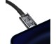 Cablu Date Incarcare Baseus Superior, USB Type C La Lightning, Lungime 1m, PD 20W,  Negru -  CATLYS-A01