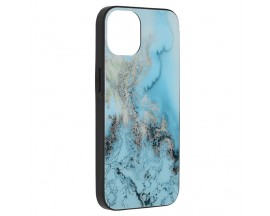 Husa Spate Premium Upzz Techsuit Glaze, Compatibila Cu iPhone 13 Pro Max, Blue Ocean